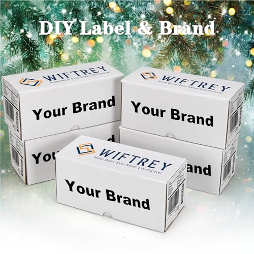 Image of WIFTREY 25 Pack 9x4x4 Small Shipping Box, White Corrugated Cardboard Boxes 9 x 4 x 4 for Packaging Small Business, Mailing, Shipping