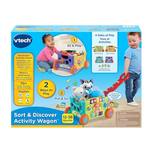 VTech Sort and Discover Activity Wagon for Toddlers, Red - image 7