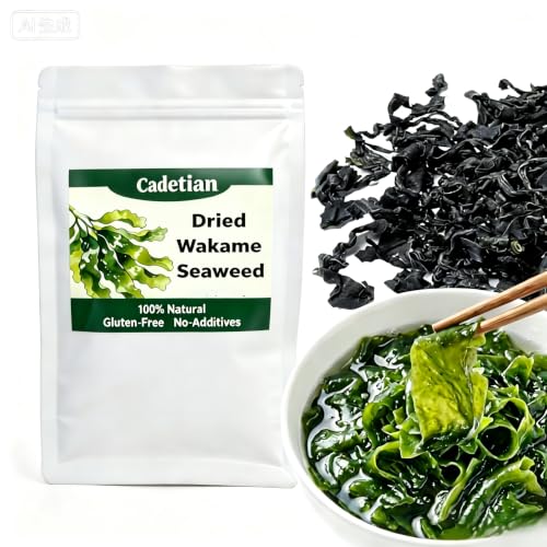 10.58OZ/300g Dried Wakame Seaweed, Sea Vegetable for Miso Soup, Seaweed Salad & Meal Prep, Pre-Cut, Ramen,Sushi,Stir-Fry, Camping Meals & Asian Cooking, Gluten-Free, Non-GMO,Resealable Bag
