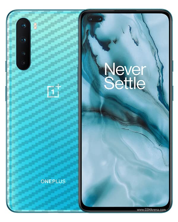 Compatible with Oneplus Nord Back Skin Sticker/Vinyl wrap/Protective Film Mobile Skin Carbon Fiber 3D (Transparent) by Candeal Mizhan (Only Back)-image-0