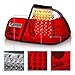AmeriLite 4 Door L.E.D Taillights Red/Clear 4 Pcs for BMW 3 Series E46 - Passenger and Driver Side