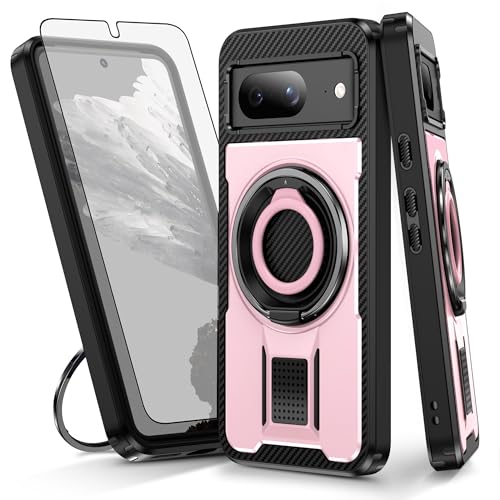 Coque Google Pixel 8 antichoc avec anneau pour sécuriser vos appels et vidéos