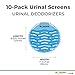 Modern Industrial Urinal Screen and Deodorizer - Fits Most Urinals, Minimizes Splash and Odors for Clean, Fresh Restrooms in Offices, Schools, and Restaurants (Pack of 10)
