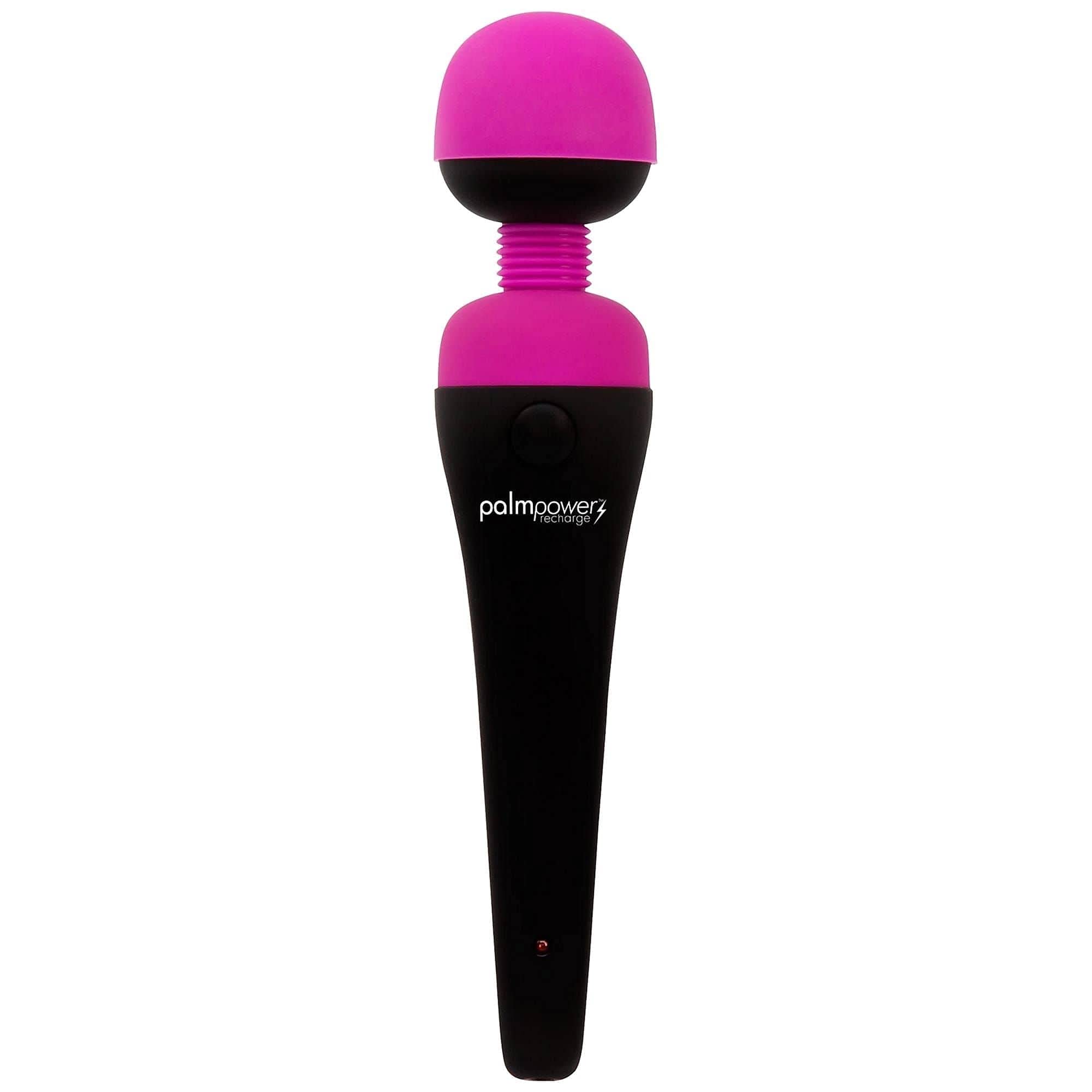 PalmPower Recharge Personal Massager, Powerful Long-Lasting Motor, Variable Function and Speed, Water Resistant, Made with 100% Silicone Head - USB Charging Cord Included