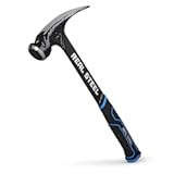 Real Steel 21 Oz One Piece Forged Milled Face Framing Hammer with Rip Claw 0517&comma; Black