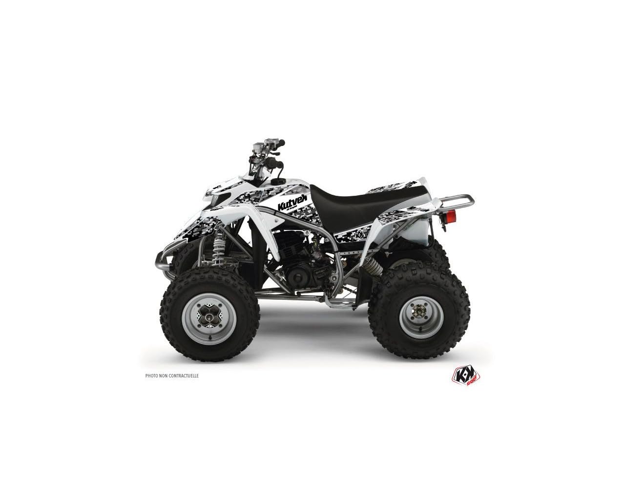 Kit deco Kutvek Predator Yamaha Blaster blanco 1988-2002: pegatinas quad personalizadas 3