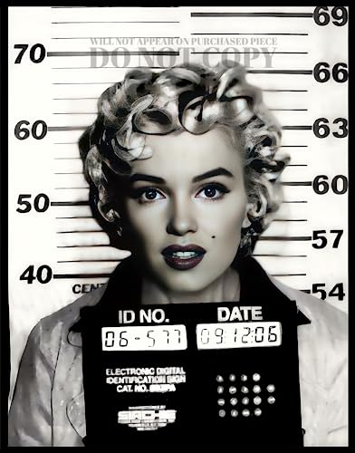 Marilyn Monroe Marilyn Monroe Mugshot 11 x 14 – Magnifico ritratto tazza – leggenda americana – Busted – Opera d\'arte originale – Immagine iconica – 50s – Celebrità – Foto rara – Poster Art Print