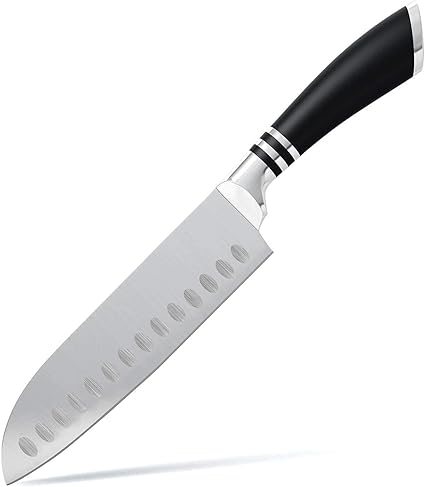 Urdhvamurti 7 inch Stainless Steel Meat Knife for Kitchen Chopping, High Carbon Ultra Sharp Santoku Knife Japanese Cooking Chef Knife for Meat and Vegetable Cutter (Santoku Knife)