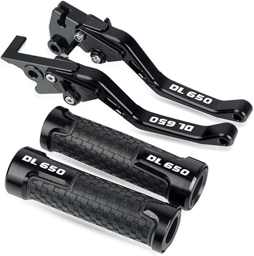 Para Suzuki DL650 DL 650 VSTROM 2011 2012-2017 Manillar de motocicleta Palancas de embrague de freno ajustables Agarres Palanca de embrague (Color