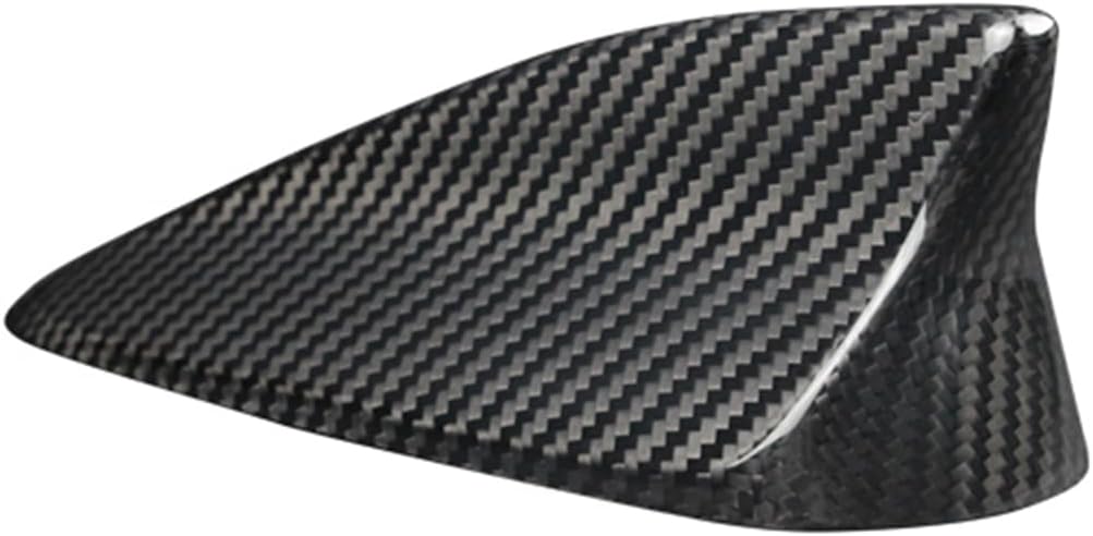 Real Carbon Fiber Car Shark Fin Antenna Cover Roof Aerial Base Trim Compatible with Mazda Axela Hatchback 2017-2019 CX-3 CX-4 CX-5 CX-8 (Black)
