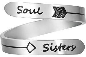 Adjustable Soul Sister Rings Set in Silvery