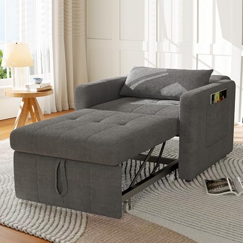 WSOFZMO Schlafsessel mit Bettfunktion 3-in-1, Schlafsofa Klein 3...