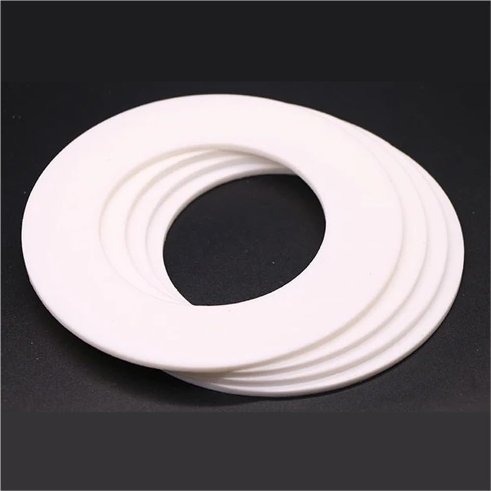 arandela de PTFE, Arandelas planas de PTFE, color blanco, diámetro interior de 10 a 30 mm, paquete de 50 for sellado de manómetro de brida(12x20x1.5mm)