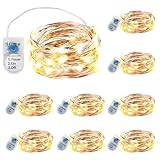 innotree Aufgerüstet 9 Stück Lichterkette mit Timer, 2M 20 LEDs Micro...