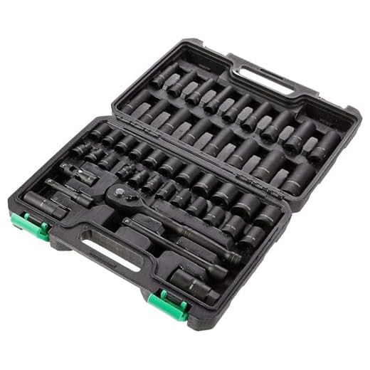 Amazon Basics 46-Piece 3/8-Inch Drive Shallow & Deep Socket Set, 72-Teeth Reversible Ratchet, SAE/Metric Size, With Carrying Case, 13.1 x 9.7 x 3 inches