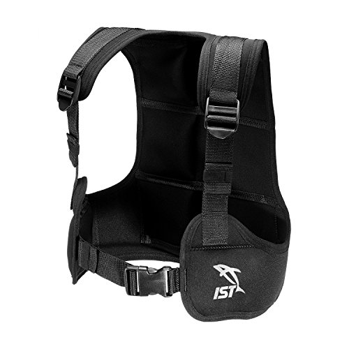 IST VSA0240 Free Diving/Apnea Weight Vest, Holds Up to 35lbs (Black, Large)
