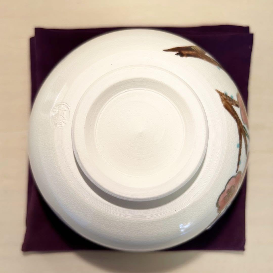 Amazon.co.jp: 抹茶茶碗 抹茶椀 23'秋冬 色絵 梅' 京焼 茶道具