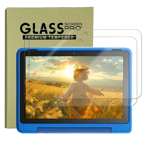 Synkris Screen Protector for 10 inch Kids Pro Tablet 2023 2 Pack Tempered Glass Film 9H Scratch Resistant High Definition Anti Fingerprints Clear No Bubbles Back to school