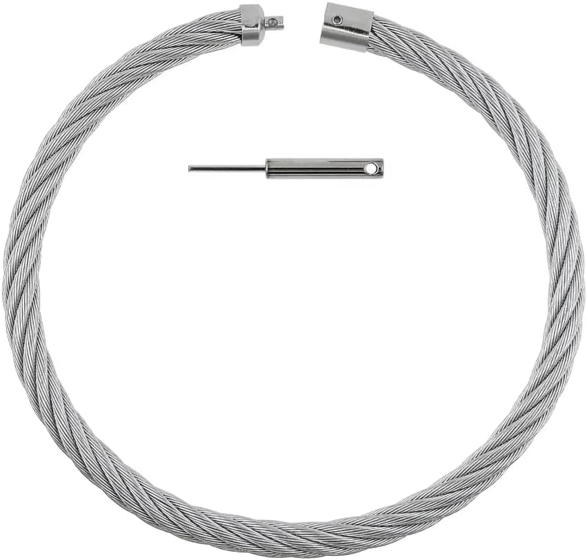 stainless steel wirerope lockable torkue collar choker necklace