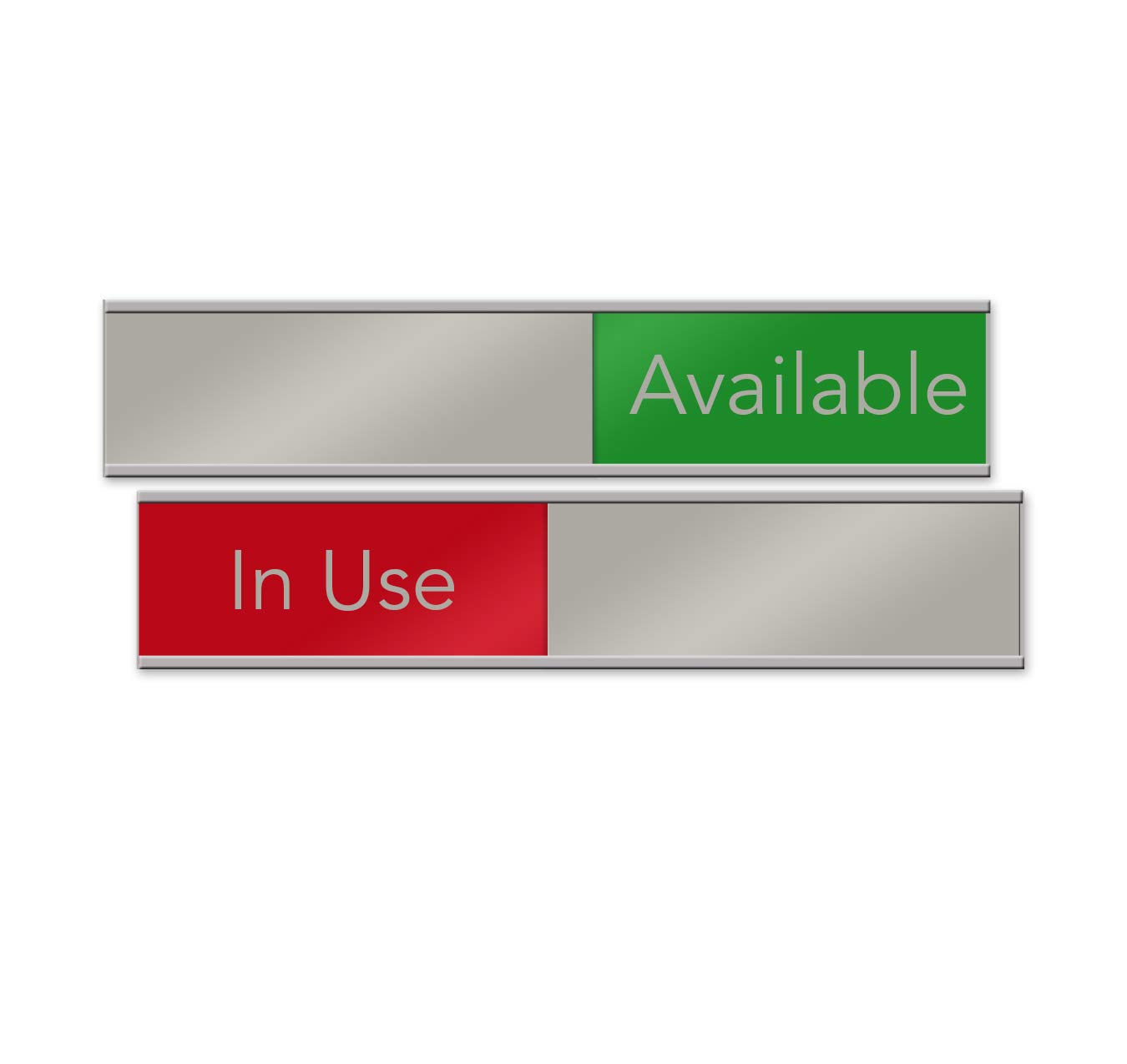 Placas y señales deslizantes de aluminio satinado de calidad, 25,4 x 5,08 cm, disponible en color rojo/verde, fabricado en Estados Unidos