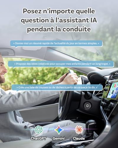 Boîtier AI CarPlay et Android Auto sans fil OTTOCAST E2, Android 13, 4+64 Go