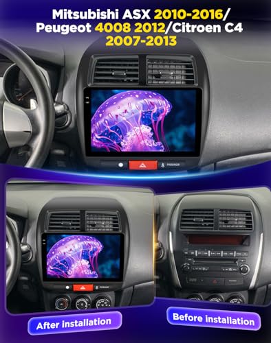 Radio para coche para Citroen C4 2007-2013 con GPS, WiFi y cámara de marcha atrás 2