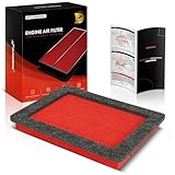 A-Premium Pre-oiled Engine Air Filter Compatible with Ford F-150 04-08, F-250 Super Duty F-350