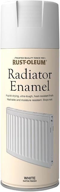 Rust-Oleum AE0060002E8 400ml Radiator Enamel Spray Paint - Satin White