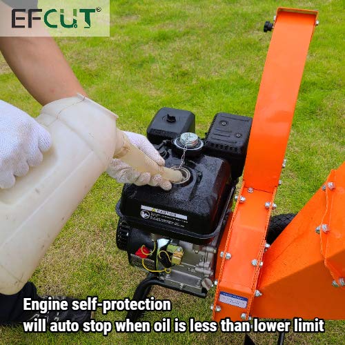 EFCUT C30 Mini Wood Chipper Shredder Mulcher 7 HP 212cc Heavy Duty Engine Gas Powered 3