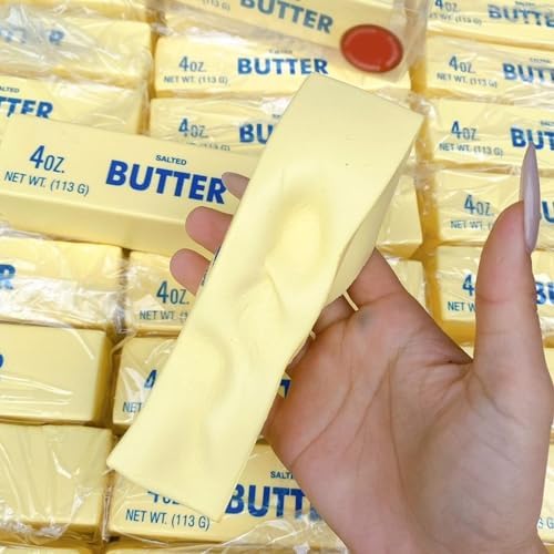 Squish Toys, Slow Rebound Cute Butter Squeeze Stress Balls, 5.7x1.6 inch Stress Relief Sensory Toys for Adults Kids, Balls — view 2