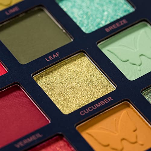 Beauty Glazed Butterfly Palette Color Fl Ame Matte Shimmer Glitter Eyeshadow Makeup Palette, High Pigmented, Creamy, Blendable Eye Palette, Multi-Dimensional Eyes Look Makeup Pallet (Setb) #TOP7