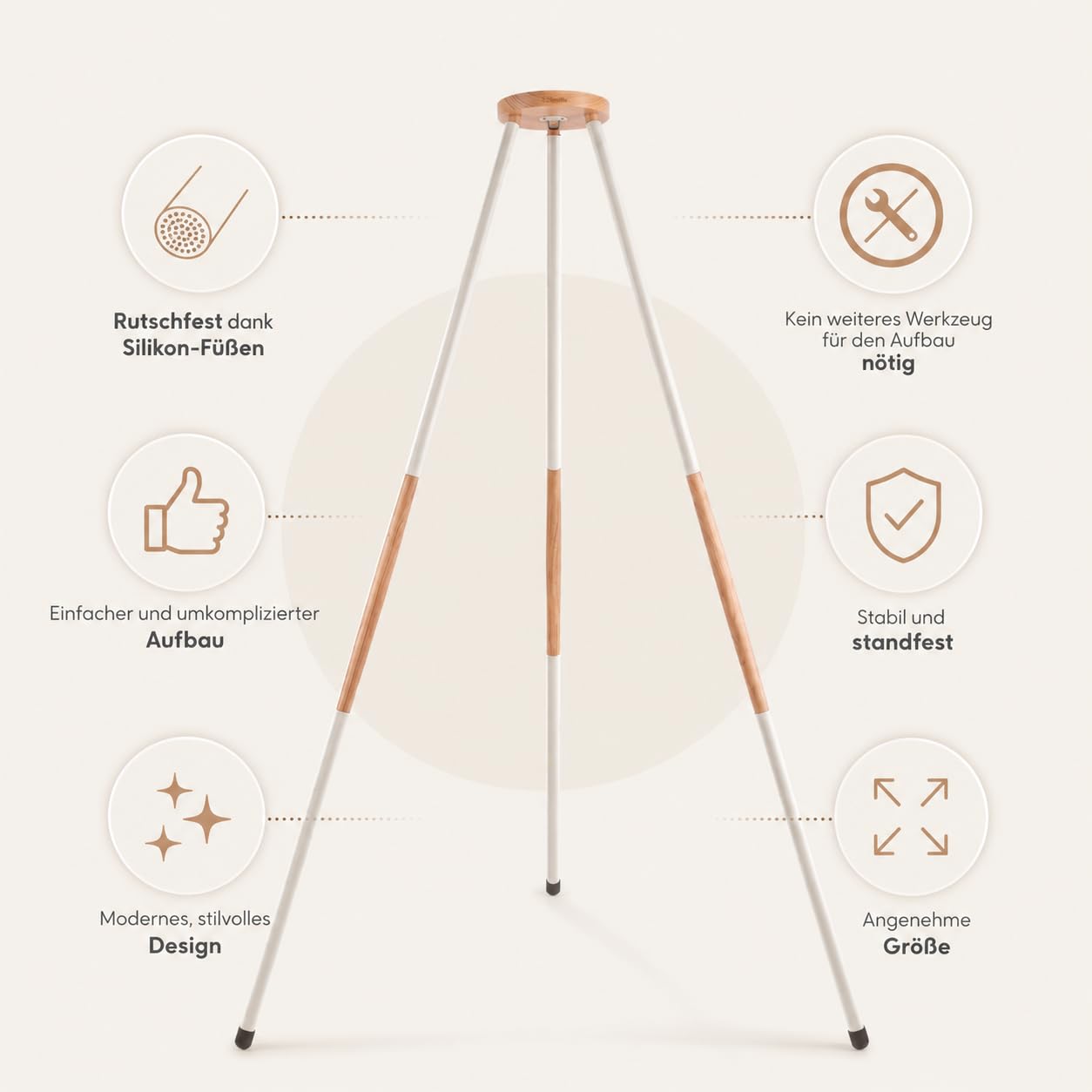 Premium Federwiege Grau mit Tipi Anthrazit - für Babys ab Geburt bis 15 kg - geborgener und sicherer Babyschlaf - Bio-Baumwolle und Matratze mit Schafwolle -