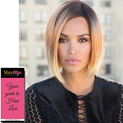 Kai Wig Color Silver Stone - Rene of Paris Wigs 12" Short Blunt Bob Cut Hand Tied Lace Front Synthetic Sleek Part Peluca Bundle MaxWigs Hairloss Booklet