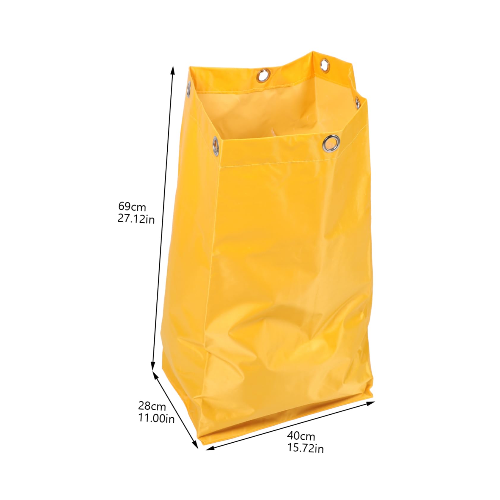 OSOLADY 1 PC Canvas Bag Janitorial Cart Replacement Bag Large Car Trash Can Waste Container Bin Commercial Cart Bag Canvas Cleaning Cart Bag Household Garbage Bag Garbage Container Yellow