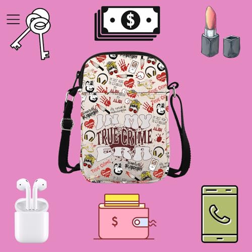 TSOTMO Crime Shows Gift In My True Crime Era Crossbody Bag Sarcastic Gift True Crime Bag Gift for Sister3