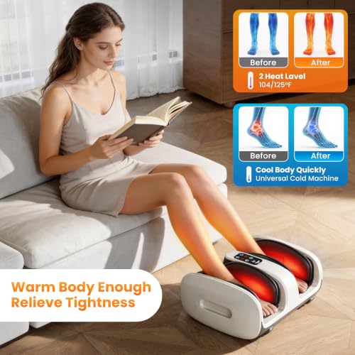 Image of Foot Massager with Heat & Cooling for Feet and Calves, Gift for Men & Women