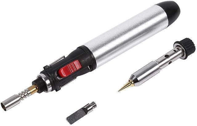 Butane Soldering Iron 4 in 1 Soldering Iron Pen Kit Cordless Gas Welding Torches Temperature Adjustable Welding Solder Iron Tool