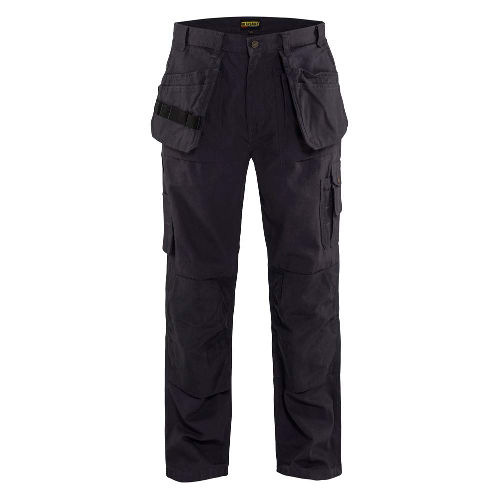 blaklader men's bantam durable lightweight cotton work pants, steel blue, 32w x 34l