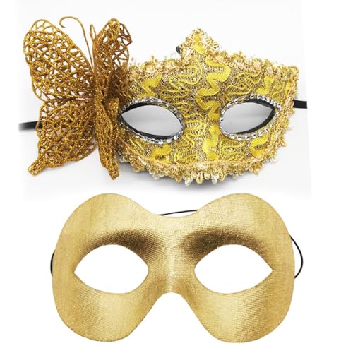 REDYY Masquerade Masks,2Pieces Elegant Side Party Sophisticated Side Decorated Costume For Special Event