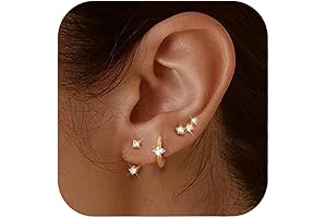 Captivating Earring Ensemble for Triple Piercings
