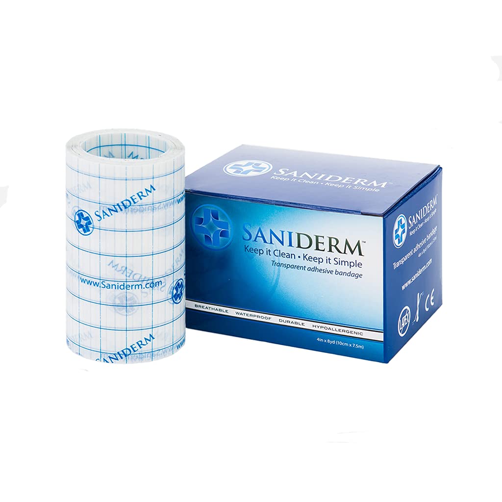 Saniderm Tattoo Aftercare Bandage | Transparent Hygienic Adhesive Wrap | 10.2 inch x 2 yard (25.91 cm x 1.83 m) Roll | Protect and Heal Your Tattoo : Beauty & Personal Care