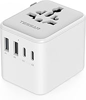 TESSAN Universal Travel Adapter with 2 USB-C 2 USB-A Ports | Worldwide Plug for 150+ Countries | US to Europe UK Australia