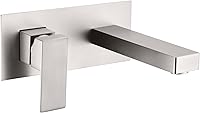 Vista 10 de Grifos de baño para montaje en pared, grifo para lavabo de cerámica cromado, latón macizo, válvula incluida, SUMERAIN