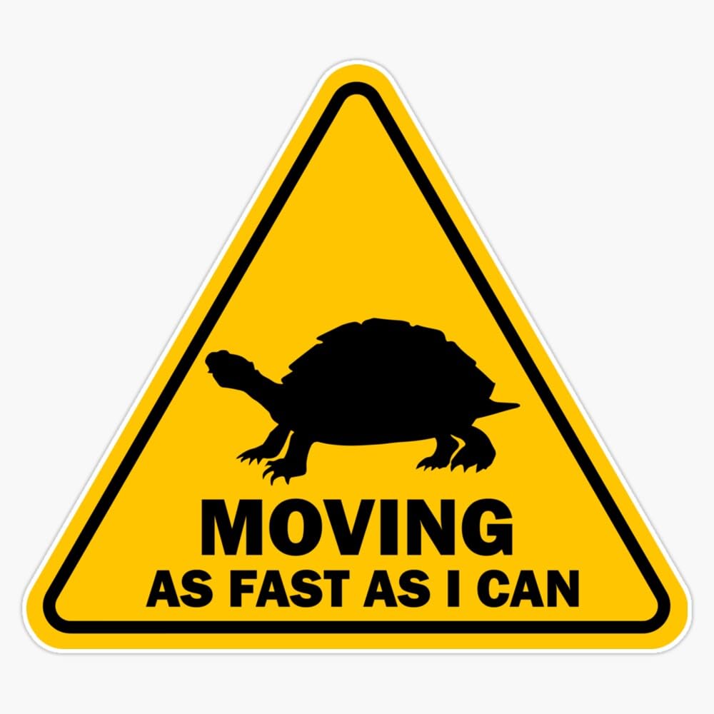 Funny Slow Moving Vehicle Sign Window Bumper Sticker Decal 5"