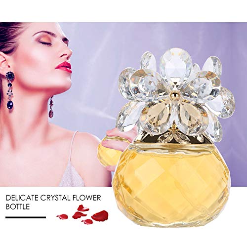 Eau de parfum pour femme, parfum de parfum de bois pour femme, fleur de longue durée, 60 ml(or)