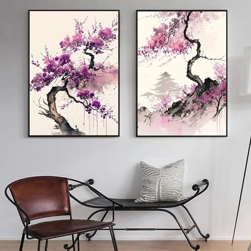 Affiche fleurs de cerisier TONGYINLI pour décorer un petit espace mural