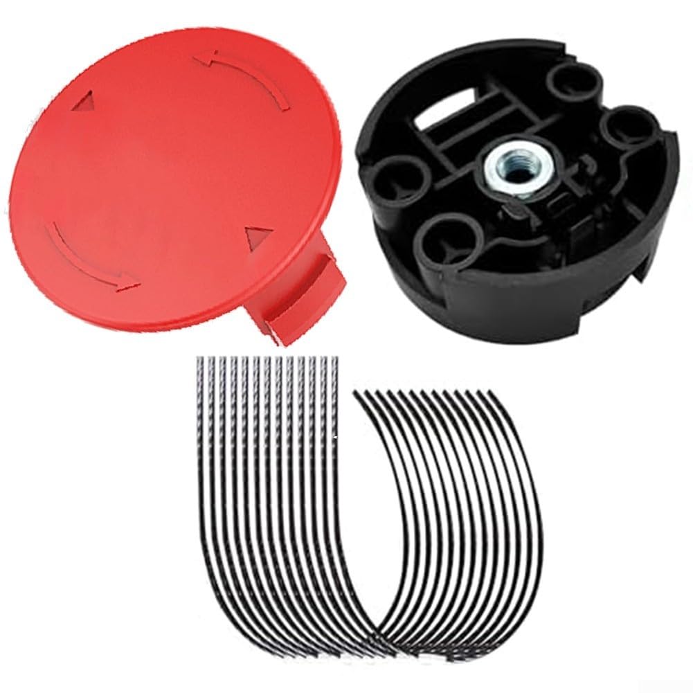 Cutting Thread Set,10Pcs Trimmer Line & 1 Cover & 1 Head, For Bosch for AFS 23 To 37 Brush Cutters, F016800431 F016F04841 F016F04839