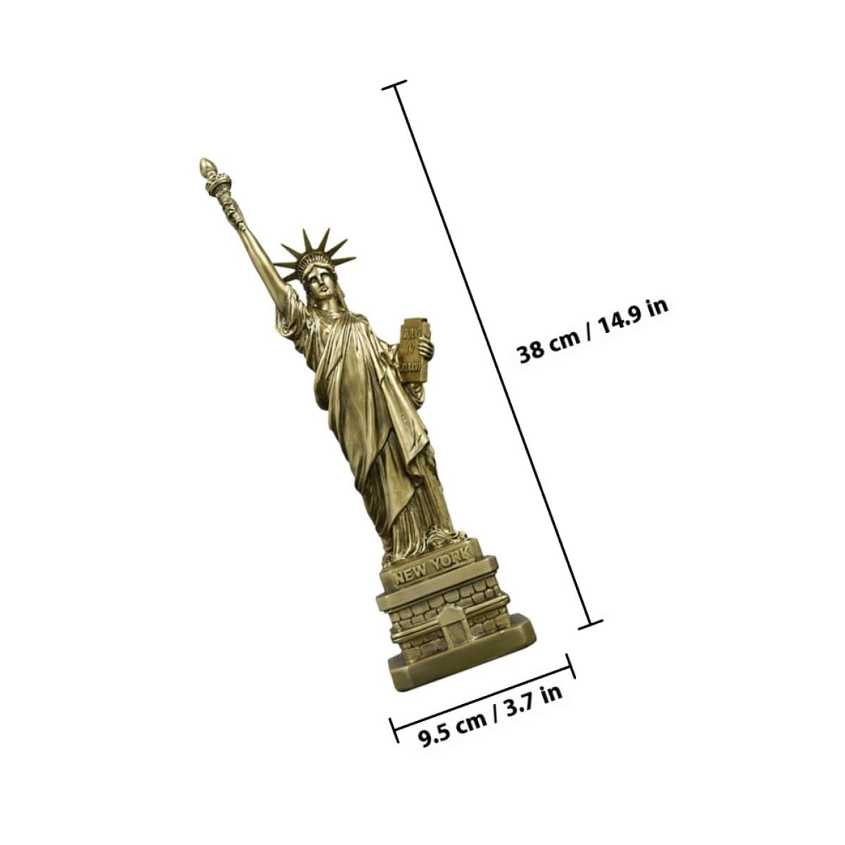 SEWACC Statue la Liberté en Résine Synthétique Délicate, Décoration pour Bureau ou Maison, Facile à Nettoyer et Résistante la Déformation, Intérieur Élégant