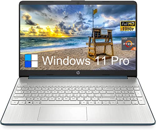 Hp Business Laptop Computer, 15.6" Fhd Display, Amd Ryzen 5 5500U, Windows 11 Pro, 16Gb Ram, 1Tb Ssd, Type-C, Ac Smart Pin, Fast Charge, Sd Card Reader, Long Battery Life, Spruce Blue, Pcm #TOP15