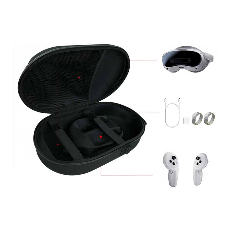 BeisDirect Etui podróżne do Pico 4 Ultra, odporna na wstrząsy torba do przenoszenia na zestaw słuchawkowy Pico4 Ultra VR, kontrolery i akcesoria, torba do przechowywania wszystko w jednym z paskiem,
